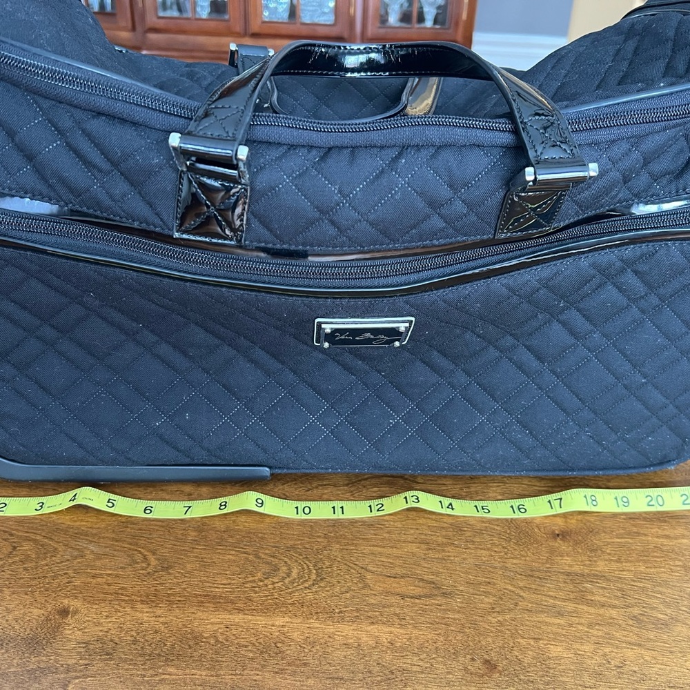 Vera Bradley Black Quilted Travel Roller Bag
